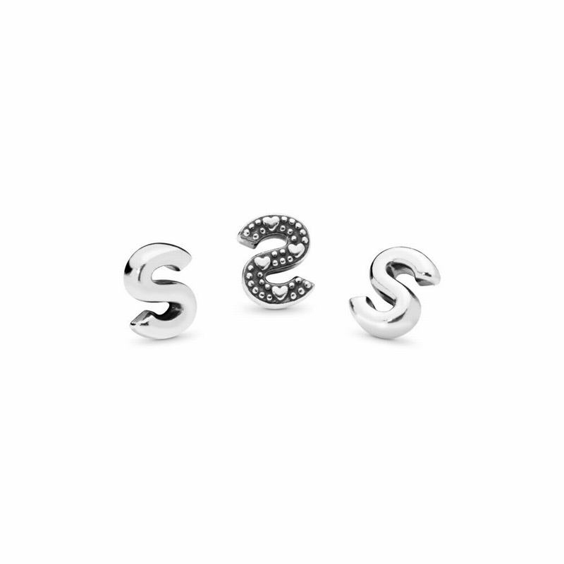 Pandora Letter S Petite Locket Charm - Sterling Silver - Canada | QD6320EH